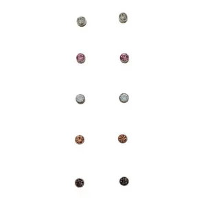 گوشواره میخی زنانه آی ام مدل E2810 COLOR مجموعه 5 عددی