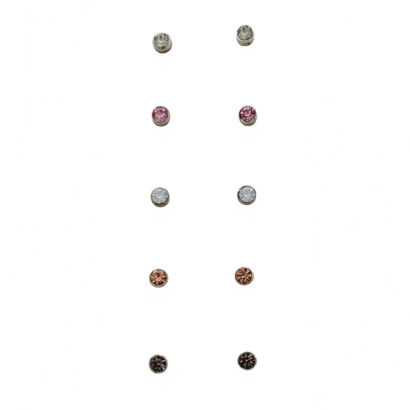 گوشواره میخی زنانه آی ام مدل E2810 COLOR مجموعه 5 عددی