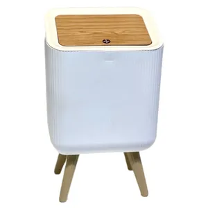 سطل زباله دکمه ای مدل پایه دار گنجایش ۶ لیتر