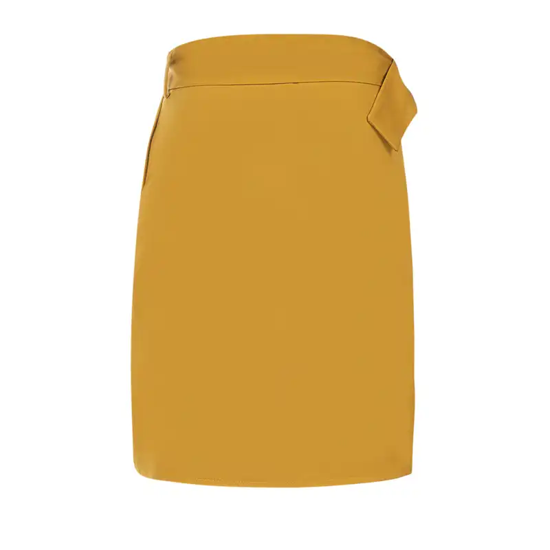 دامن زنانه سرژه مدل 210215 رنگ خردلی