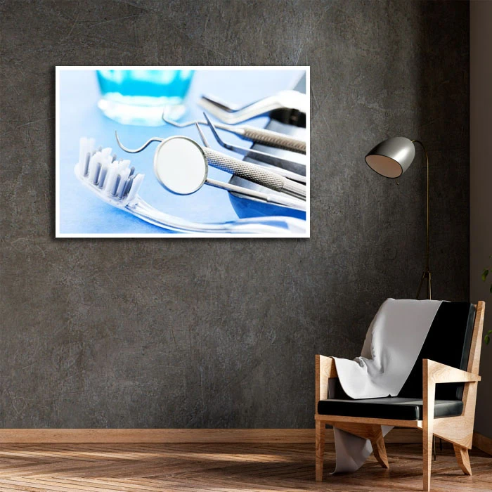 تابلو بکلیت طرح دندانپزشکی مدل W-D2188 فریم سفید