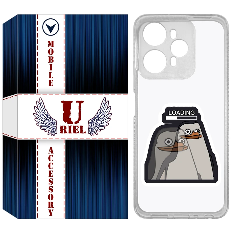 کاور یوریل مدل Clear کد 84 طرح Loading مناسب برای گوشی موبایل وکال V1 / V1 Plus