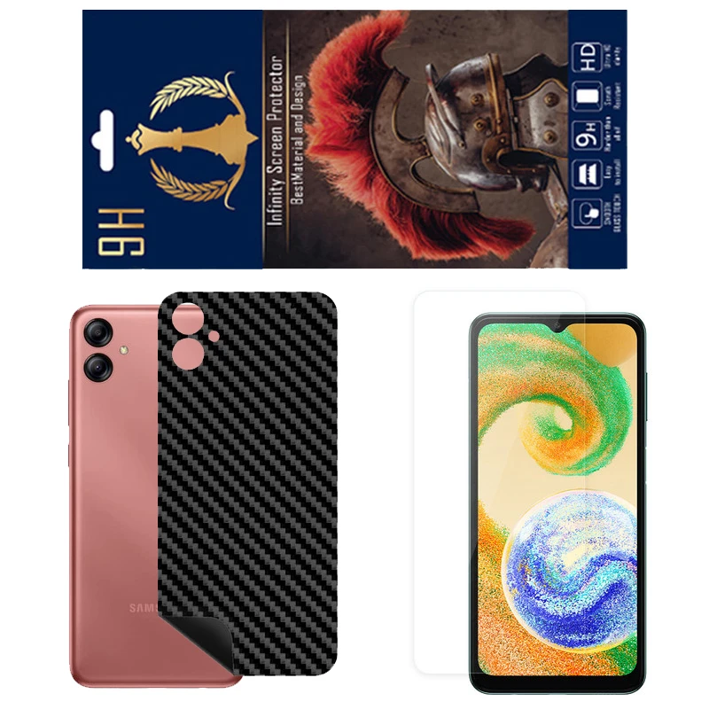 برچسب پوششی اینفینیتی مدل FC مناسب برای گوشی موبایل سامسونگ Galaxy A04 به همراه محافظ صفحه نمایش 
