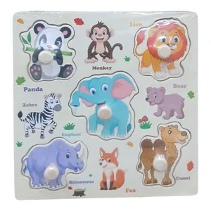 پازل آموزشی طرح حیوانات مدل جاگذاری پین دار