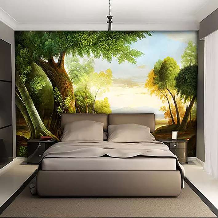 پوستر دیواری سه بعدی مدل نقاشی جنگل DRVF1016