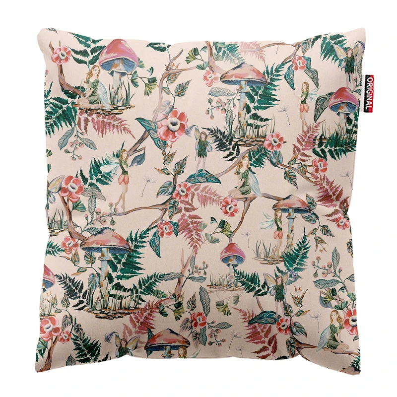 کوسن پاد آفرین مدل مینیمال طرح گل و برگ کد PK302955 سایز 30*30 سانتی متر