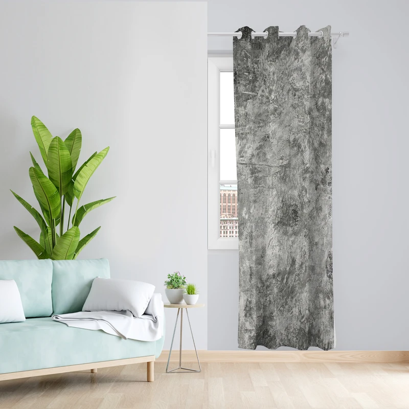 پرده طرح سنگی مدل مخمل پانچی کد 4129 z سایز 140x200 سانتی متر