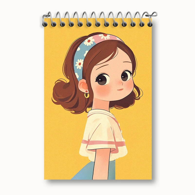 دفتر یادداشت 50 برگ خندالو مدل دخترانه کد F2284