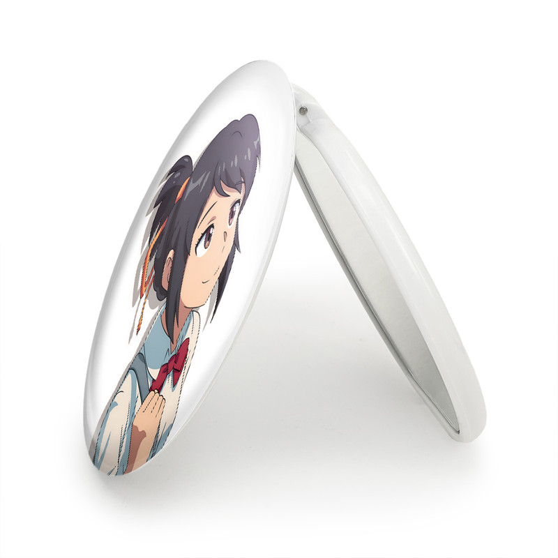 آینه جیبی خندالو طرح میتسویا میامیزو انیمه یورنیم Your Name مدل تاشو کد 16249