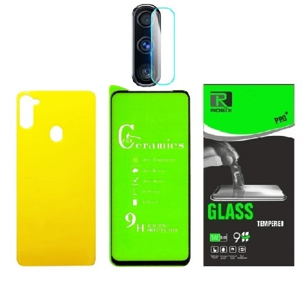 محافظ صفحه نمایش وپشت گوشی روبیکس مدل CR-A11مناسب برای گوشی موبایل سامسونگ Galaxy A11 به همراه محافظ لنز دوربین