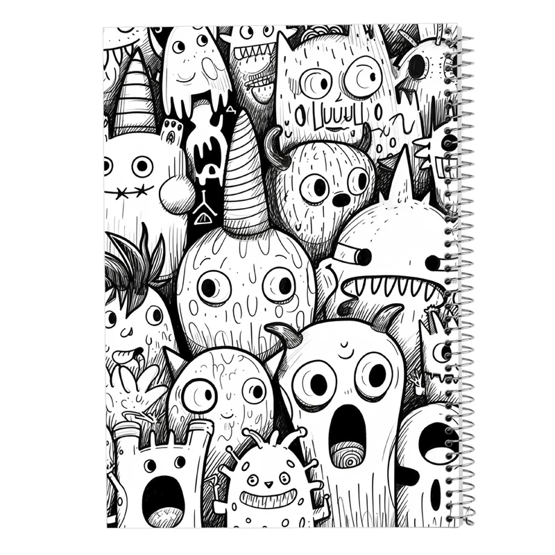 دفتر مشق 50 برگ مدوپد مدل هیولای فانتزی کد DF16778