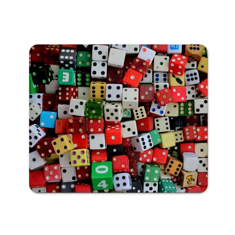  ماوس پد پاد آفرین طرح تاس های رنگی کد 749 سایز 19*24 سانتی متر