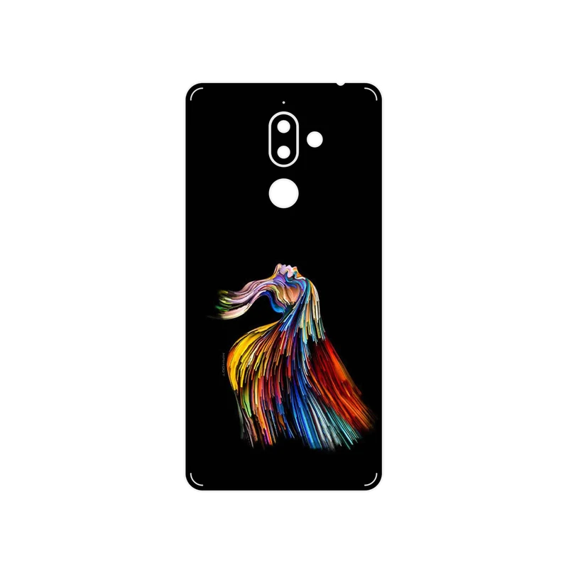 برچسب پوششی ماهوت مدل Rainbow Hair Digital Art مناسب برای گوشی موبایل نوکیا 7 Plus