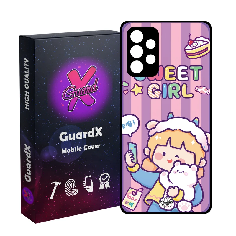 کاور گارد ایکس طرح دختر مدل Glass10518 مناسب برای گوشی موبایل سامسونگ Galaxy A52/A52S