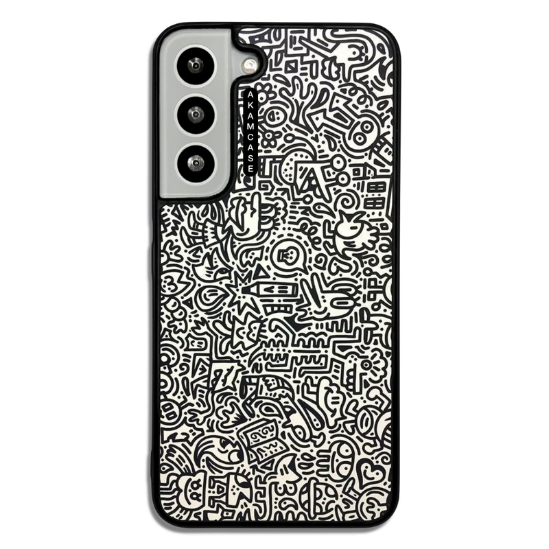 کاور آکام مدل AMC-WSGS22-DOODLE17 مناسب برای گوشی موبایل سامسونگ Galaxy S22