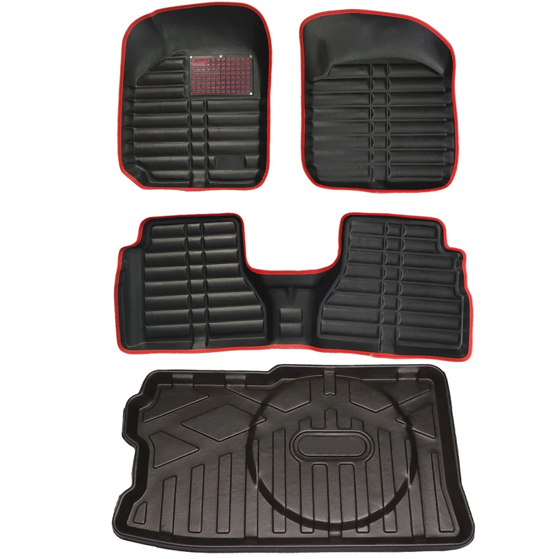 کفپوش سه بعدی خودرو مدل LS مناسب برای پراید 111 به همراه کفپوش صندوق