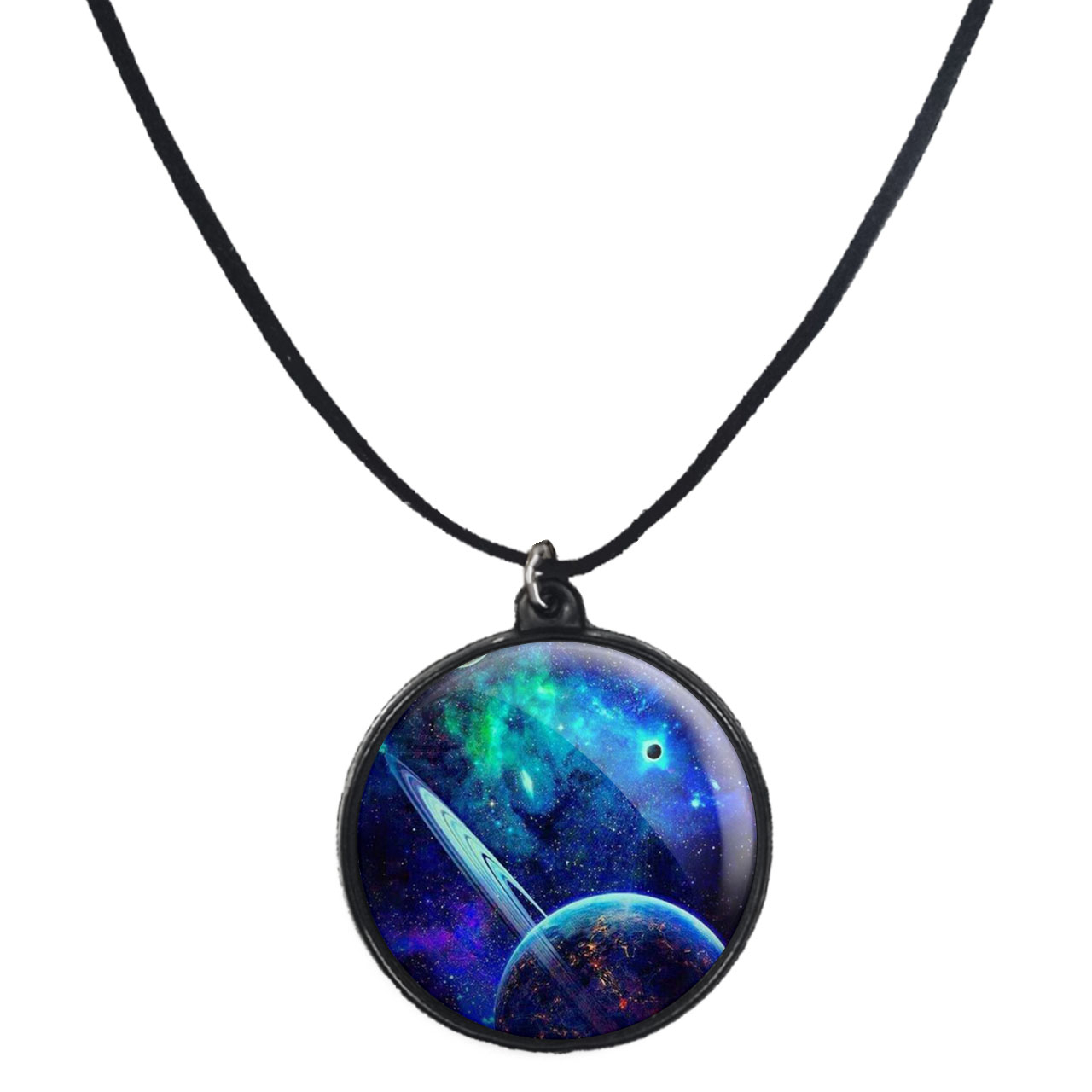 گردنبند پرمانه طرح سیاره ها کد pmb.25112 مدل دو طرفه