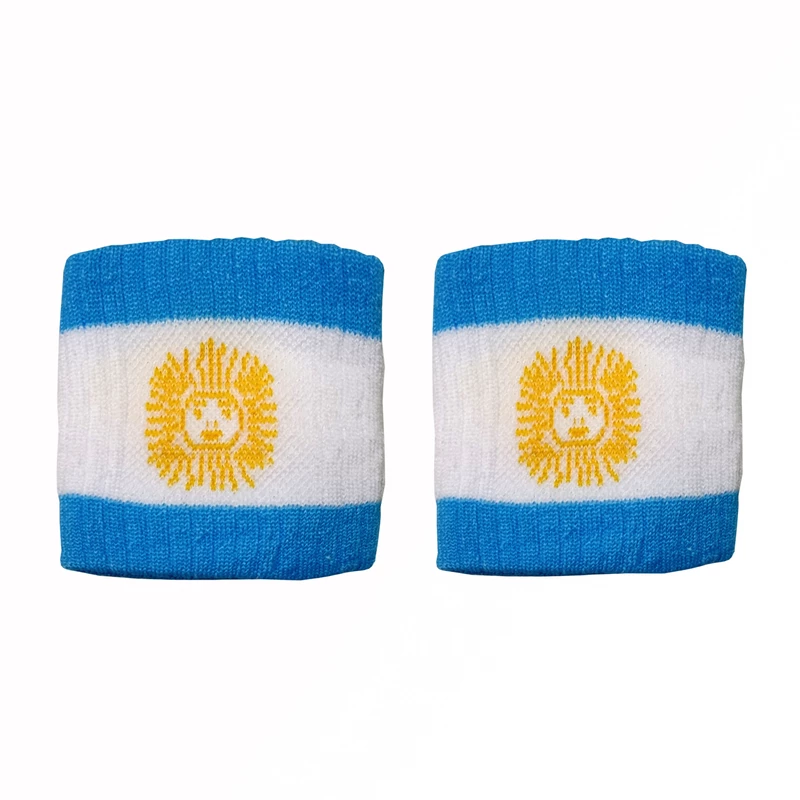 مچ بند ورزشی مدل پرچم ارژانتین کد 655326 مجموعه 2 عددی