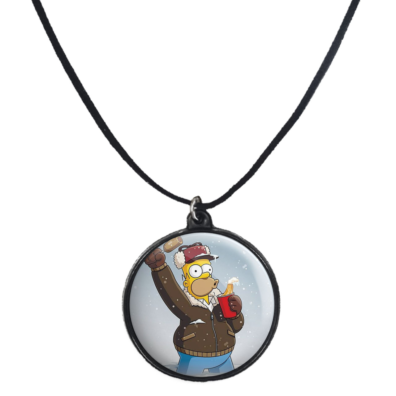 گردنبند پرمانه طرح سیمپسون ها کد pmb.21214 مدل دو طرفه