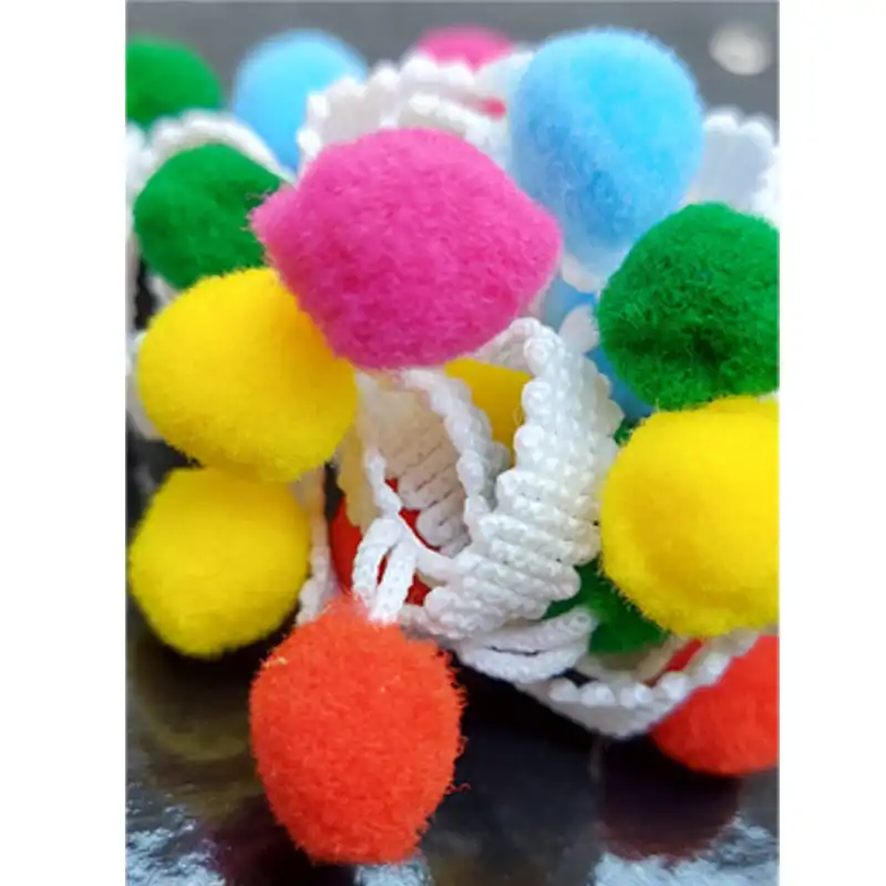 نوار یراق مدل گلوله های رنگی طول 1 متری