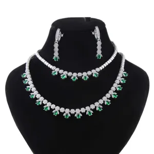 نیم ست نقره زنانه مدل کوارتز فول نگین آبکاری رادیوم کد NTR_382