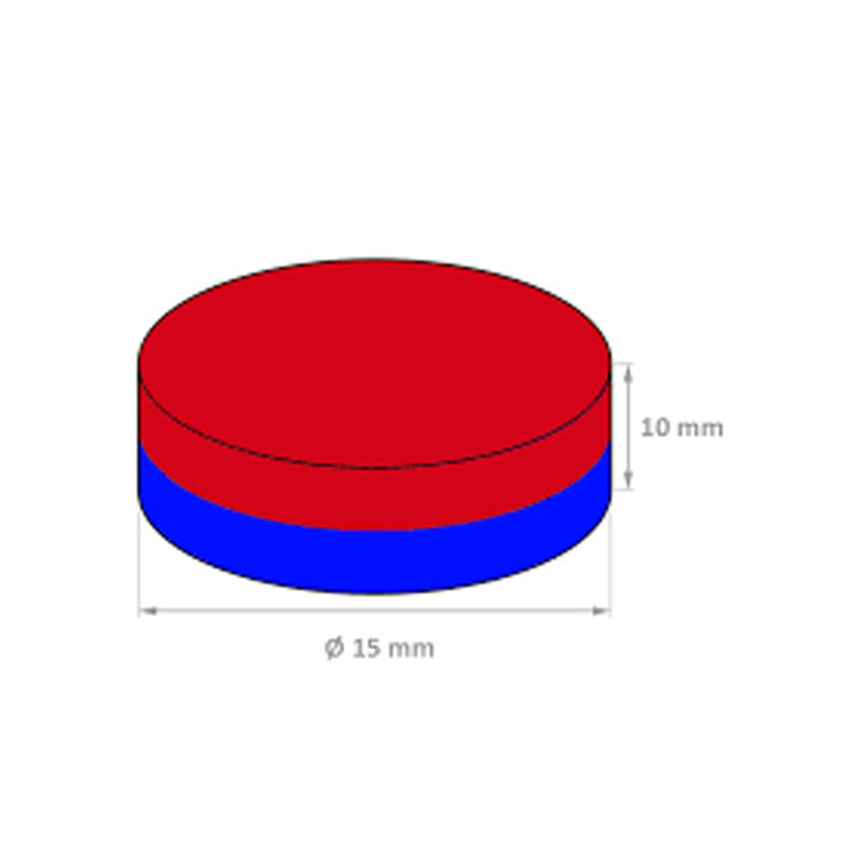 آهن ربا مدل نئودیمیوم دیسک کد D15x10mm آهن ربا مدل نئودیمیوم دیسک کد D15x10mm