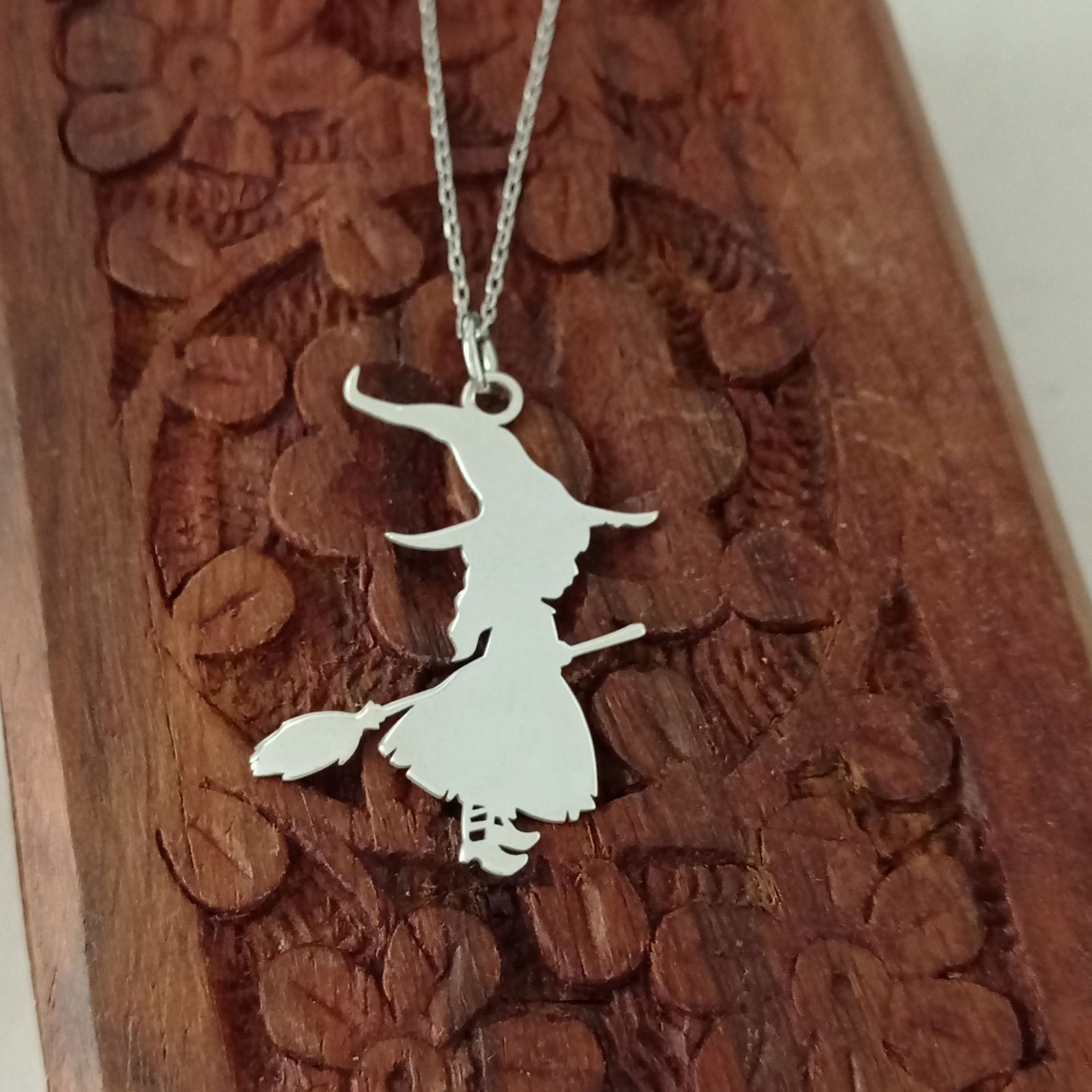 گردنبند نقره زنانه ترمه 1 طرح جادوگر کد mas 00161 -  - 2