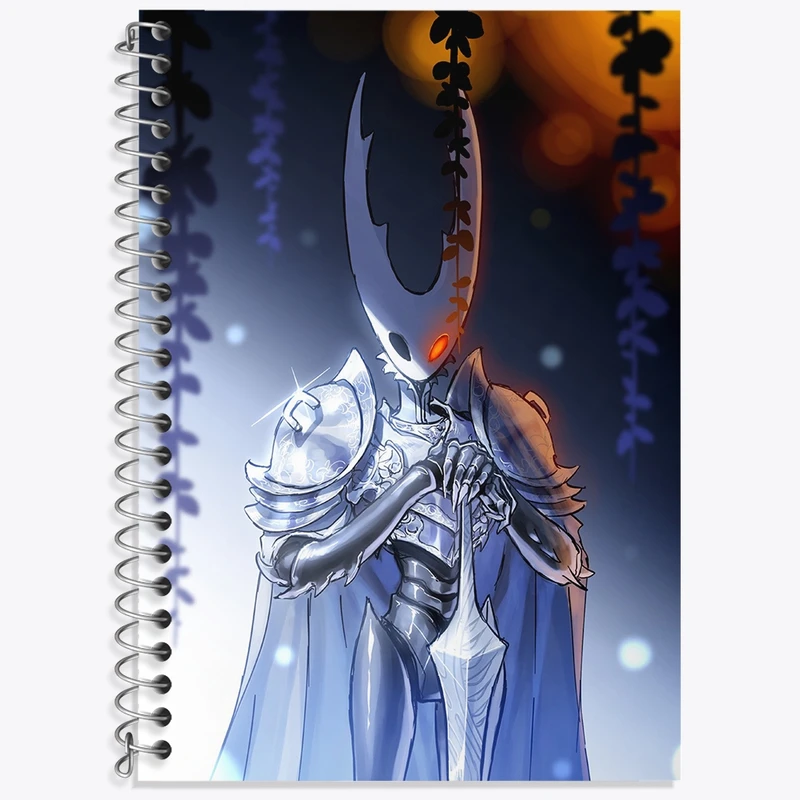 دفتر زبان 50 برگ خندالو مدل سه خط طرح بازی هالو نایت (Hollow Knight) کد 32962