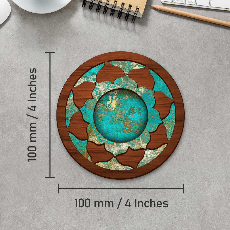شمعدان مدل گل نیلوفر طرح پتینه مجموعه 2 عددی
