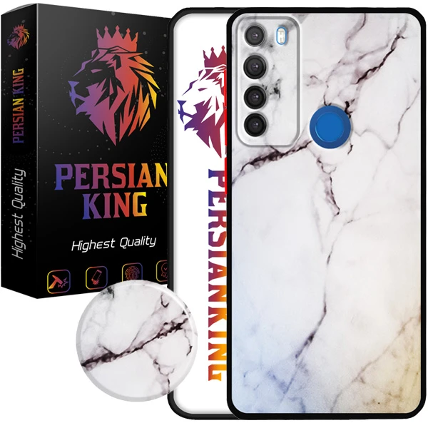 کاور پرشین کینگ مدل W Granit 22 مناسب برای گوشی موبایل شیائومی Redmi Note 8 به همراه پایه نگهدارنده