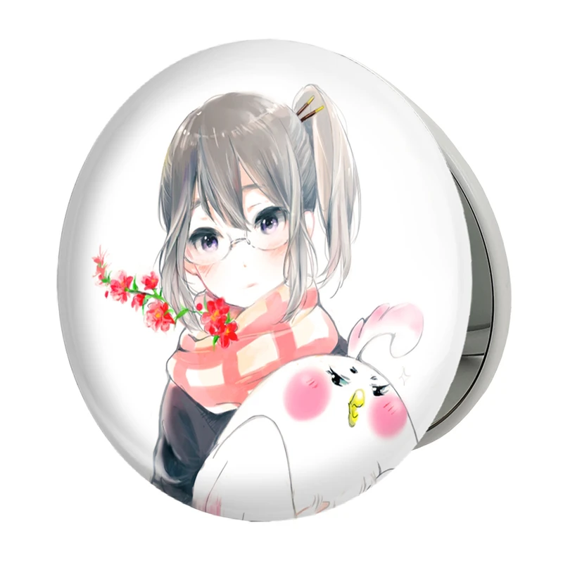 آینه جیبی خندالو طرح درا و اساگیری انیمه فروشگاه تاماکو Tamako Market مدل تاشو کد 22519 