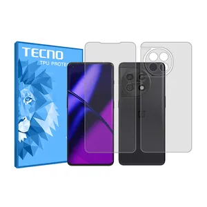  Tecno HyGEL model Transparent screen protector suitable for OnePlus 11 mobile phone along with the back of the phone