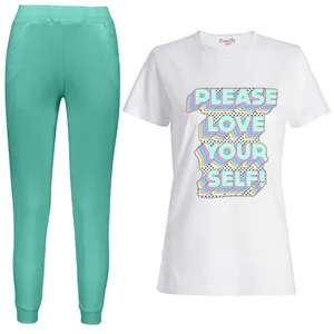 ست تی شرت و شلوار دخترانه مدل 111