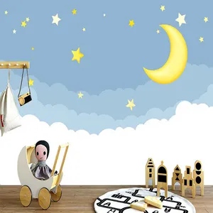 پوستر دیواری اتاق کودک مدل آسمان ماه DVRF1617