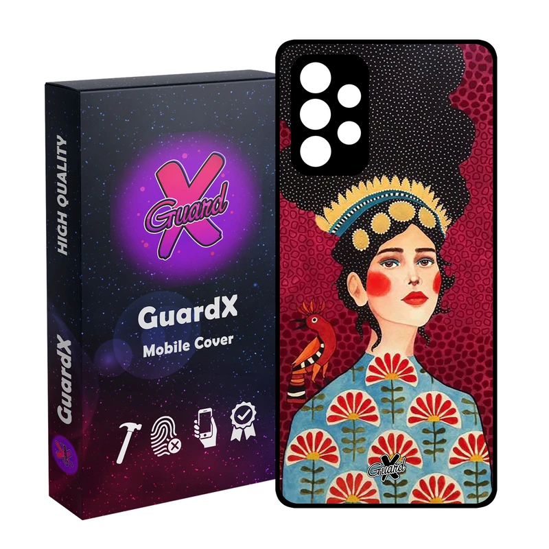 کاور گارد ایکس طرح Girl مدل Glass10179 مناسب برای گوشی موبایل سامسونگ Galaxy A32 4G