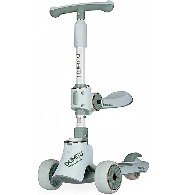 اسکوتر کودک دومیتو مدل موزیکال چراغدار صندلی دار ظرفیت وزنی 80 کیلوگرم