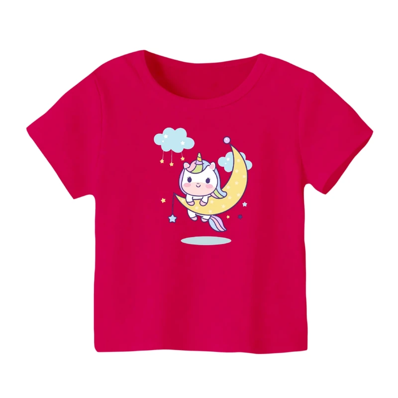 تی شرت آستین کوتاه بچگانه مدل یونیکورن کد ۲۵