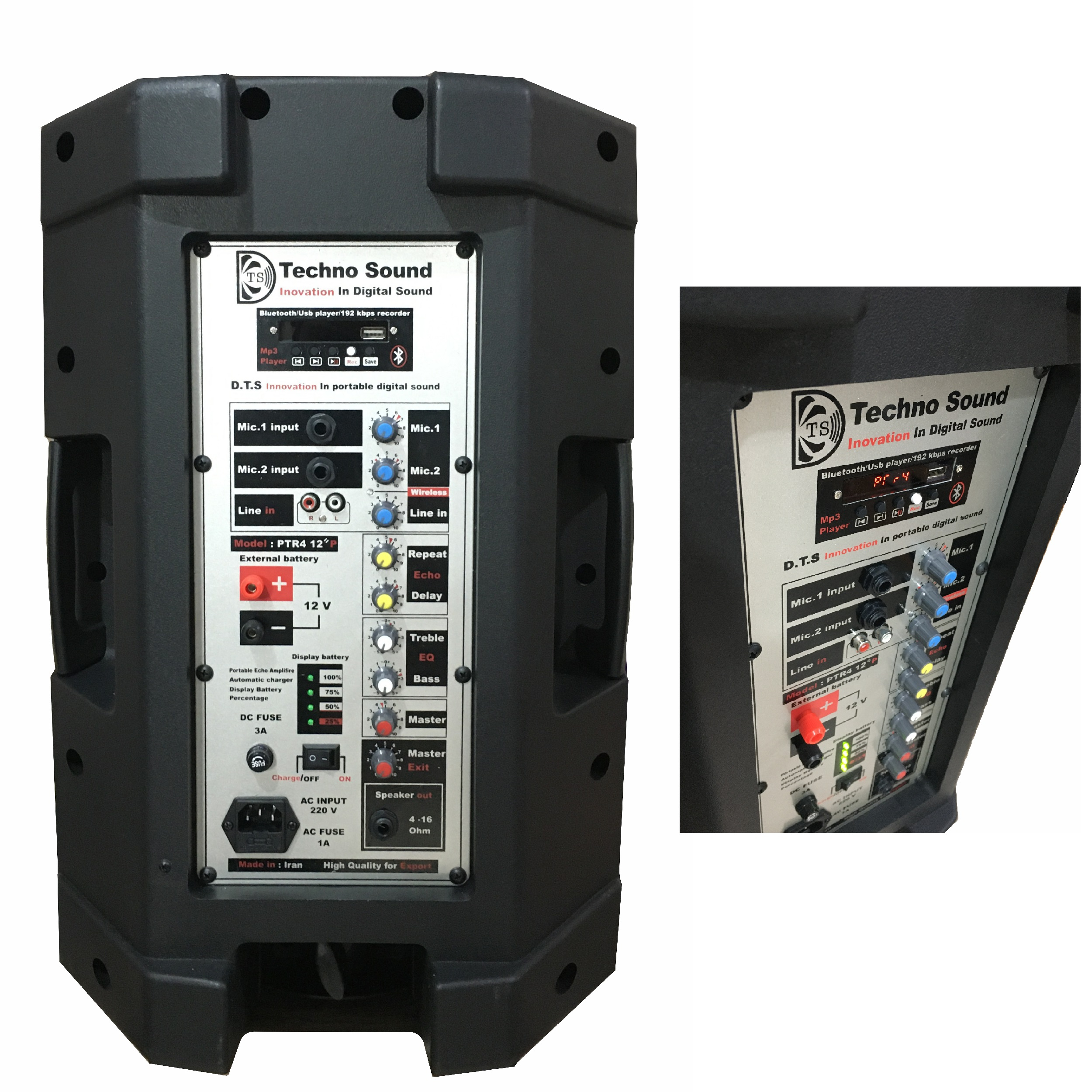 اکو پرتابل تکنوسوند مدل 12inch-PTR4-P