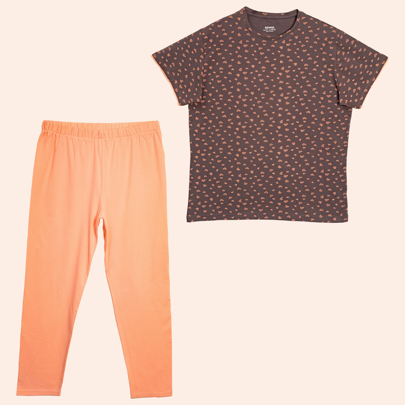 ست تی شرت آستین کوتاه و شلوار زنانه مدل آناهیتا