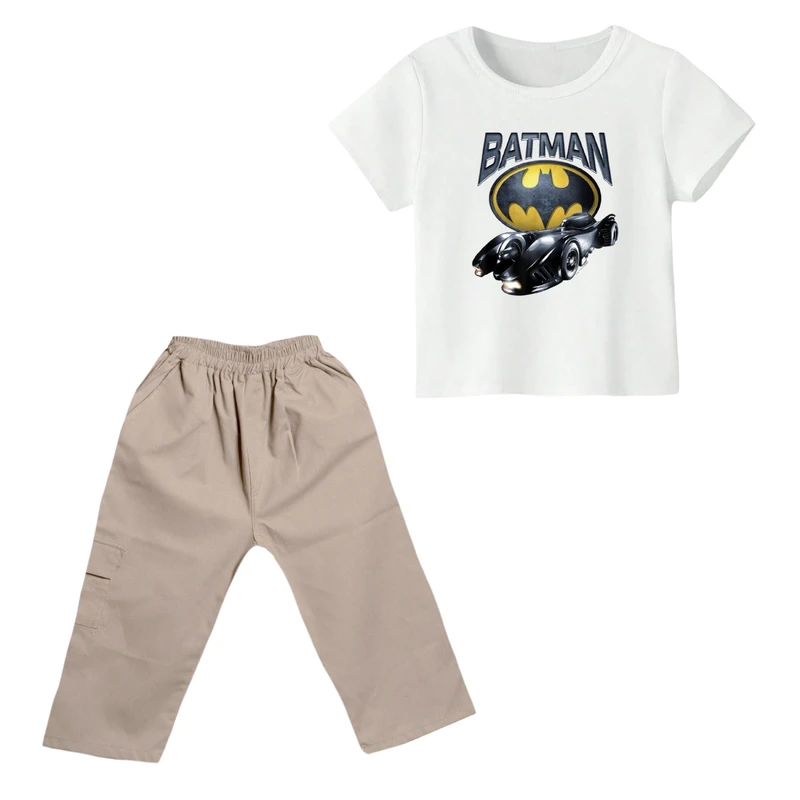 ست تی شرت و شلوارک پسرانه مدل بتمن کد ۲۰