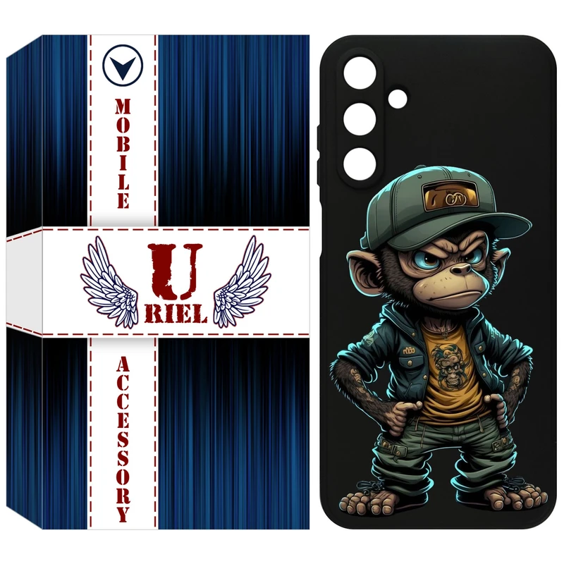 کاور یوریل قاب مدل KSH کد 37 طرح Monkey مناسب برای گوشی موبایل سامسونگ Galaxy A15