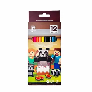 مداد رنگی 12 رنگ پرودون مدل ماینکرافت و پاندا