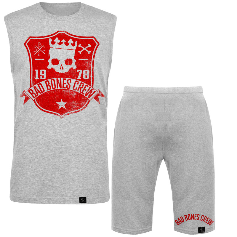 ست تاپ و شلوارک مردانه 27 مدل Bad Bones Crew کد MH339