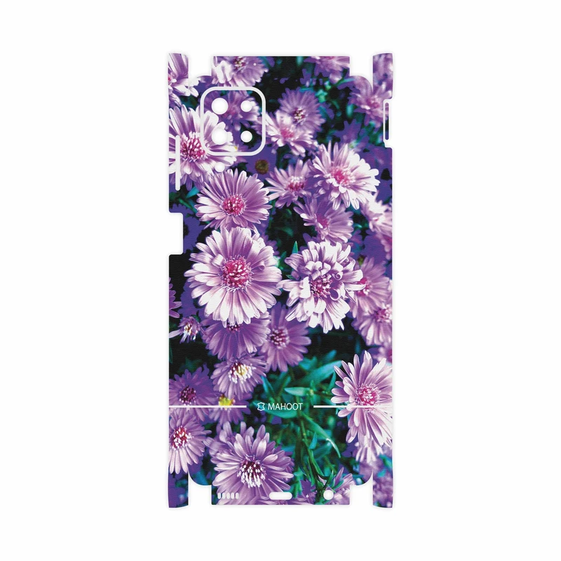 برچسب پوششی ماهوت مدل Purple-Flower-FullSkin مناسب برای گوشی موبایل سامسونگ Galaxy A12 Nacho