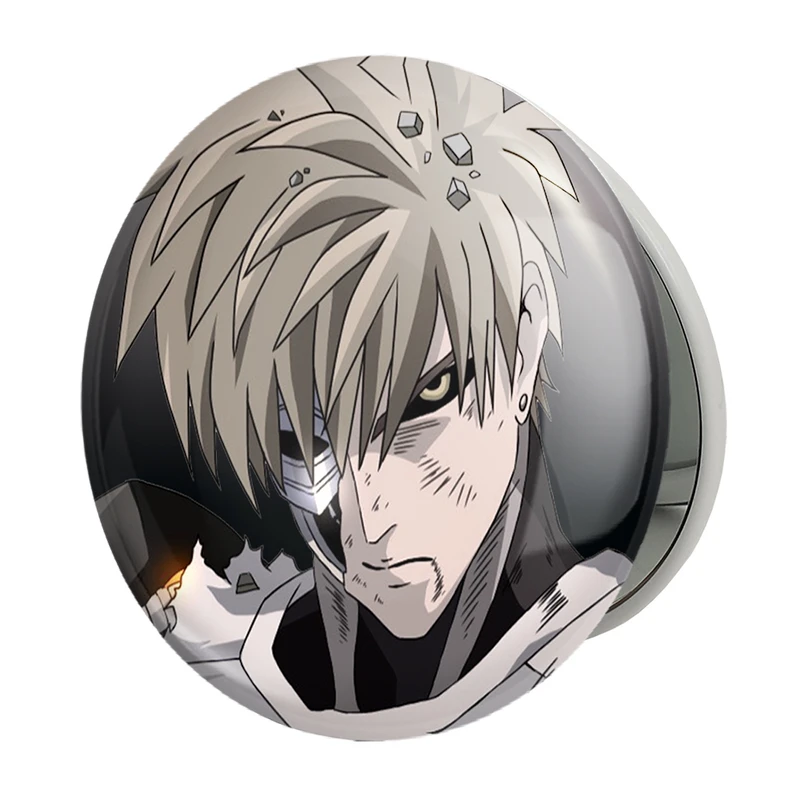 آینه جیبی خندالو طرح جنوس انیمه مرد تک مشتی One Punch Man مدل تاشو کد 11377 