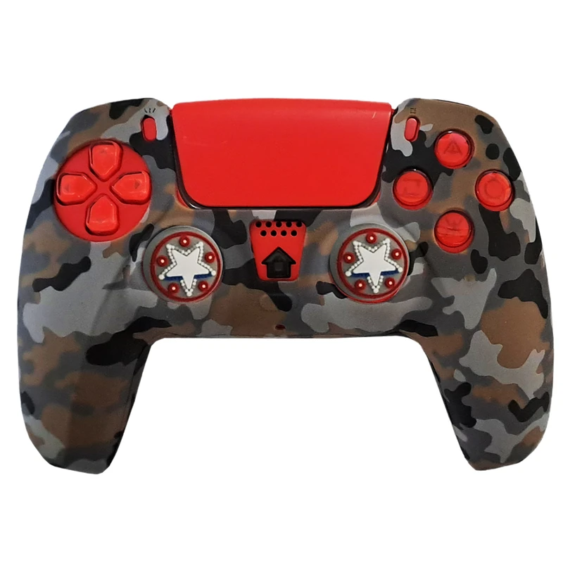 محافظ دسته بازی پلی استیشن 5 طرح ارتشی مدل Army PS5513 به همراه روکش آنالوگ