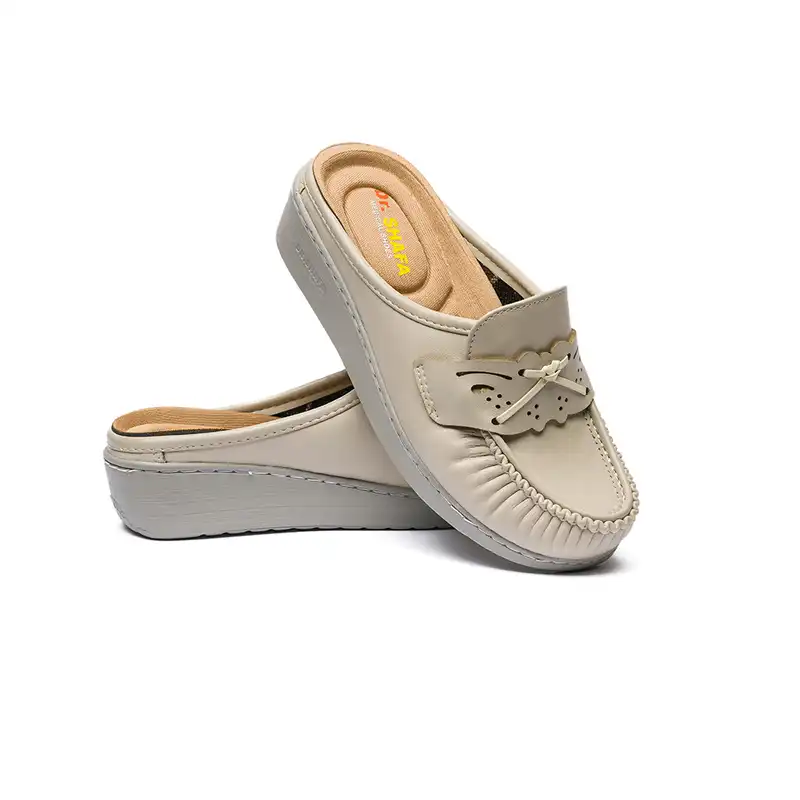 صندل زنانه مدل شول پرستاری رنگ کرم