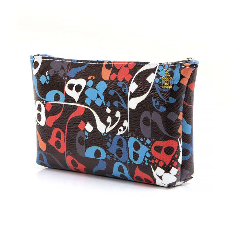 کیف لوازم آرایش زنانه مدل سیاه مشق کد IDM 300