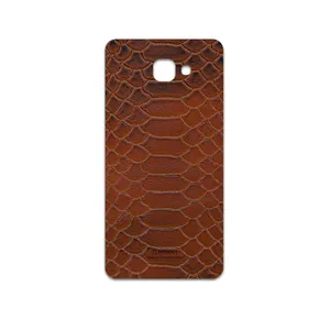 MAHOOT Brown-Snake-Leather Cover Sticker for Samsung Galaxy C7