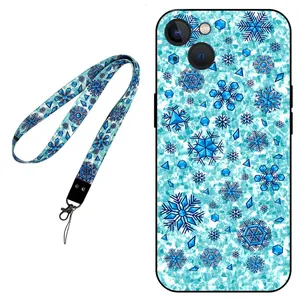 Megafone Snow Flake 0014 Cover For Apple iPhone 14 Plus With Neckband